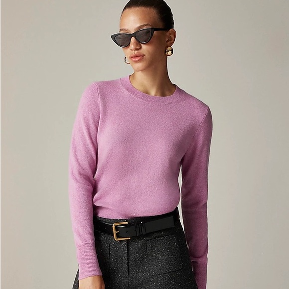 J. Crew Sweaters - J CREW Women's Round Neck 100% CASHMERE (M) Heather Petunia Sweater